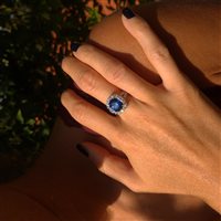Vicenza - Piazzetta Palladio 2 - Ring Crivelli Woman ZAFFIRO in Gold Zaffiro 4.32 Ct 4709NS - 4709NS